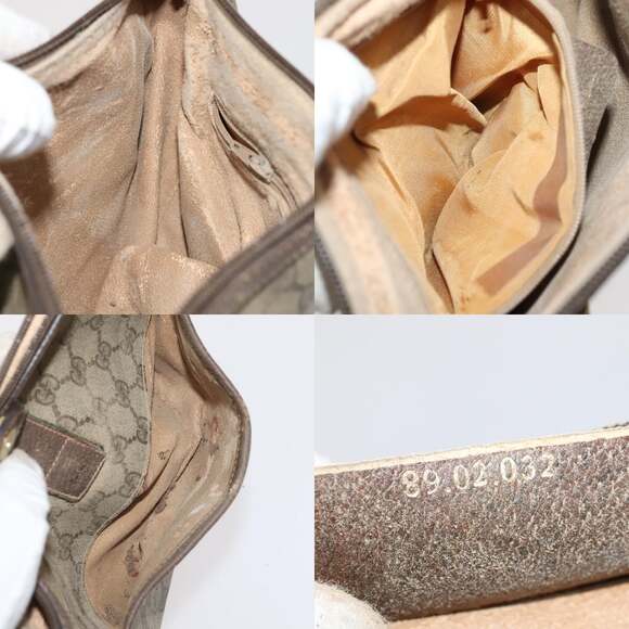 GUCCI GG Supreme Shoulder Bag Pvc Leather Beige Green Red - Picture 12 of 12